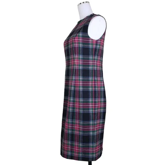 Pendleton Sheath Lined Plaid Dress 6 Wool Plaid Classic Style Like New Condition - Picture 5 of 11